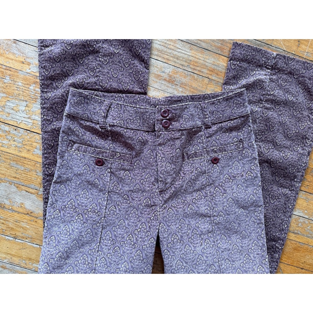 NWOT- Free People - City Line Slim Pants $178 SIZE 8 -Chocolate Combo High-Rise - Picture 5 of 7